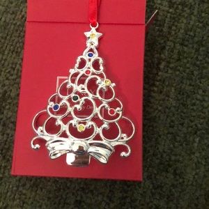 Lenox silver plated multi crystal ornament